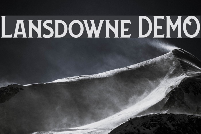 Lansdowne DEMO Font examples