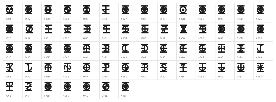 Lantern Character Map