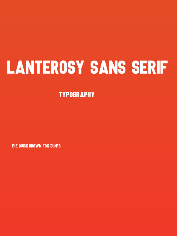 Lanterosy Sans Serif Poster