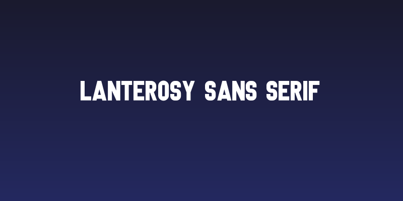 Lanterosy Sans Serif Social Header