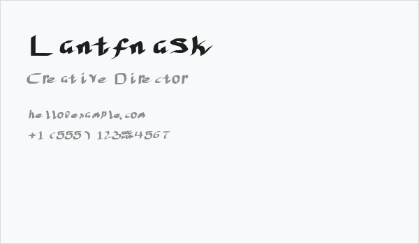 Lantfnask Business Card