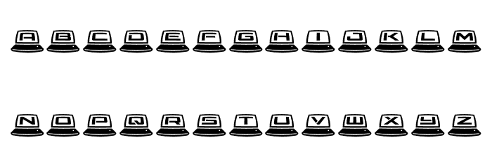 LapTop 3D Ergodynamic Font LOWERCASE