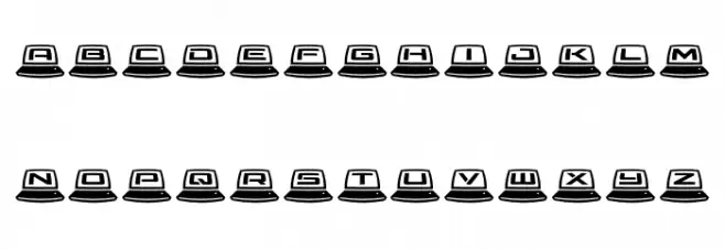 LapTop 3D Ergodynamic Font LOWERCASE