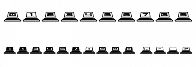 LapTop 3D Font OTHER CHARS