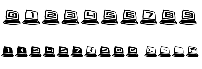 LapTop 3D2 Ergodynamic Font OTHER CHARS