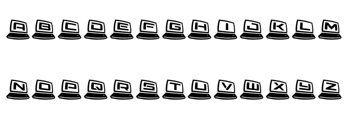 LapTop 3D2 Ergodynamic Font LOWERCASE