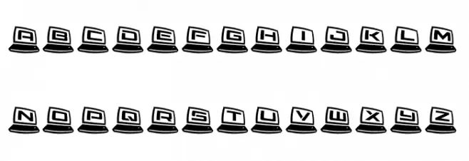 LapTop 3D2 Ergodynamic Font LOWERCASE