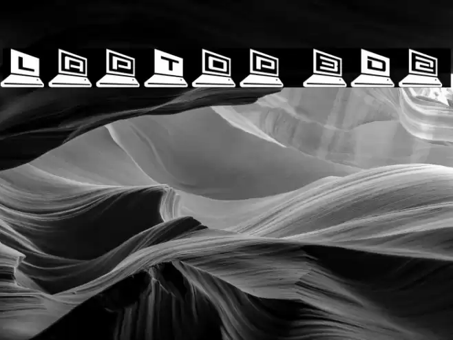 LapTop 3D2 Font examples