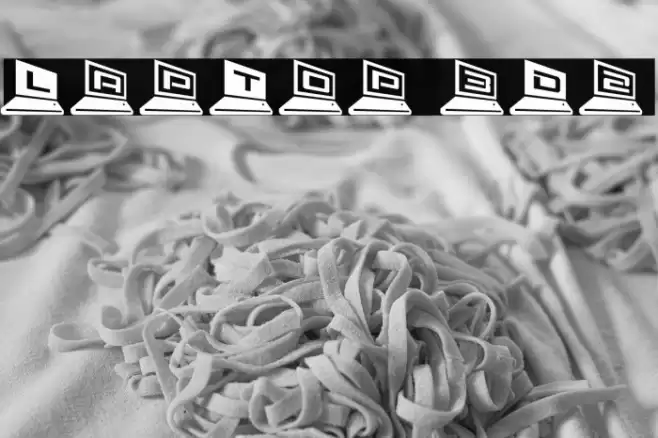LapTop 3D2 Font examples