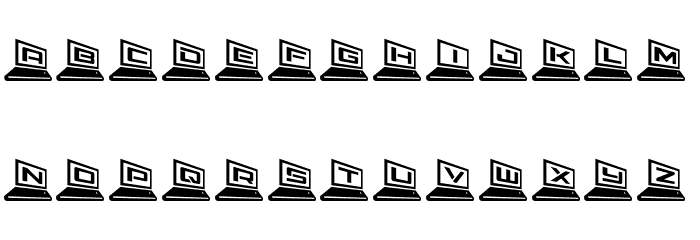 LapTop 3D2 Font LOWERCASE