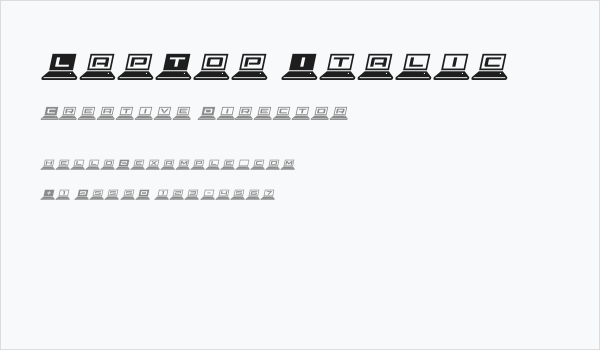 LapTop Italic Business Card