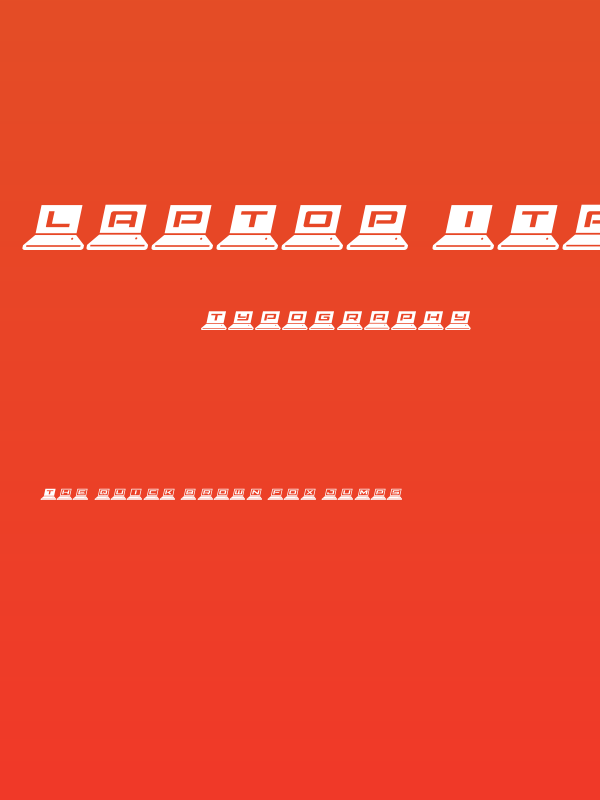 LapTop Italic Poster