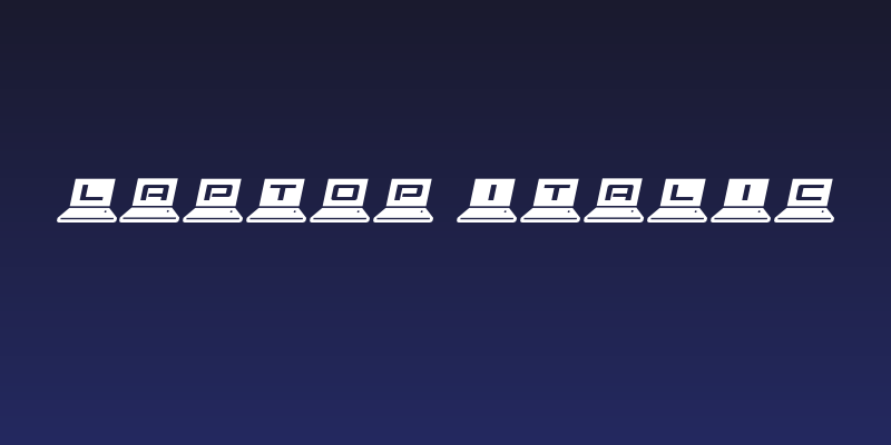 LapTop Italic Social Header