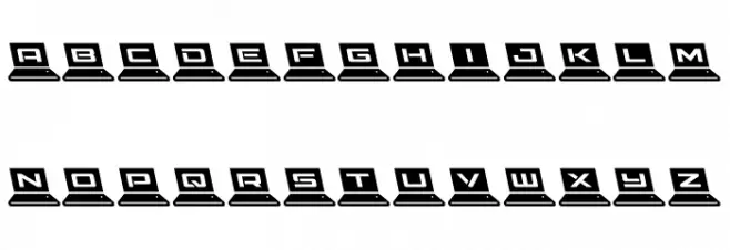 LapTop Leftalic Шрифта ВЕРХНИЙ