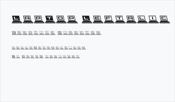 LapTop Leftalic Business Card