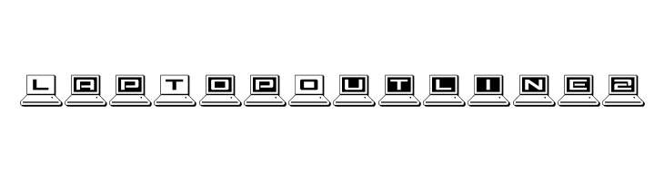 LapTop Outline 2  لخطوط تنزيل