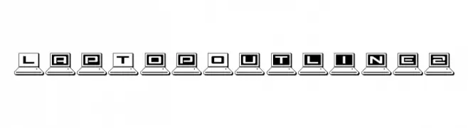 LapTop Outline 2  Descarca Fonturi Gratis