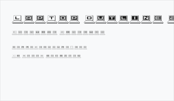 LapTop Outline 2 Business Card