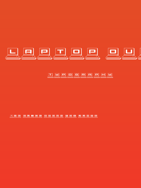 LapTop Outline 2 Poster