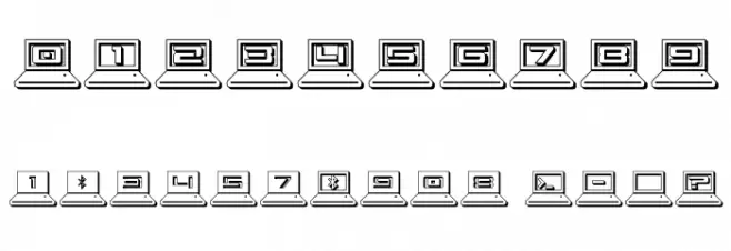 LapTop Outline Polices AUTRES CHARS