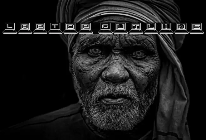 LapTop Outline Polices examples