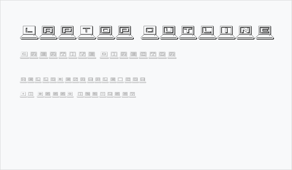LapTop Outline Business Card