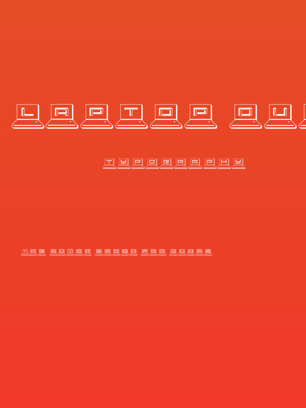 LapTop Outline Poster