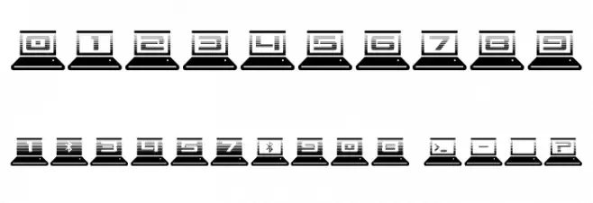 LapTop Scanlines Font OTHER CHARS