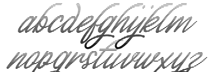 Lapendos Stripes Bold Font LOWERCASE