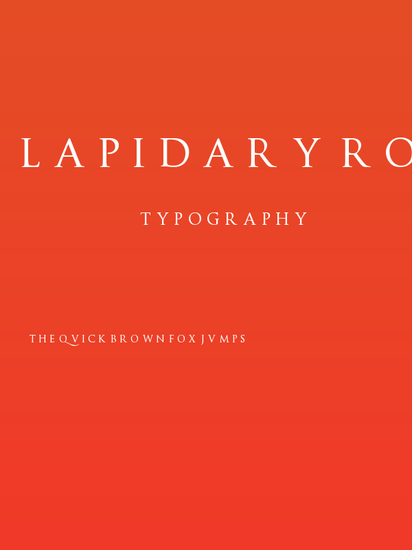 Lapidary roman Poster