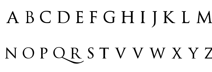 Lapidary roman Font LOWERCASE
