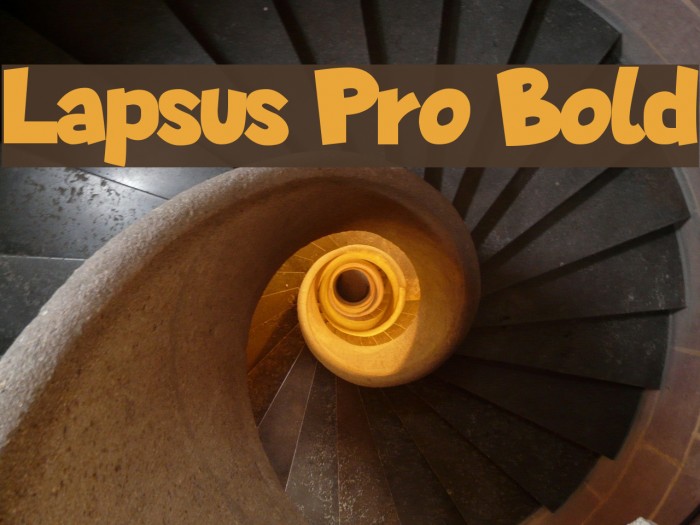 Lapsus Pro Bold Font examples