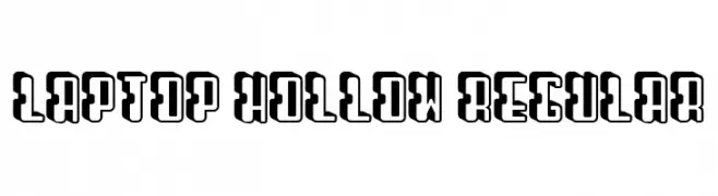 Laptop Hollow Regular  नि: शुल्क फ़ॉन्ट्स डाउनलोड