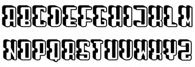 Laptop Hollow Regular Font OTHER CHARS