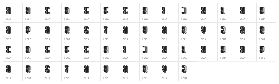 Laptop Regular Character Map