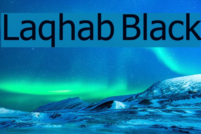 Laqhab Black Font examples