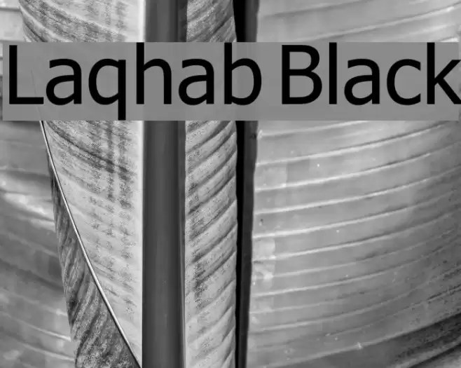 Laqhab Black Font examples