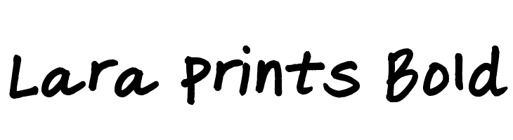 Lara Prints Bold  font caratteri gratis