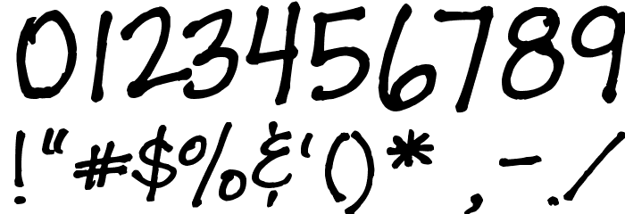 Lara Prints Font OTHER CHARS
