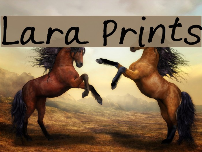Lara Prints Font examples