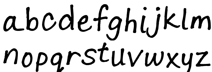 Lara Prints Font LOWERCASE
