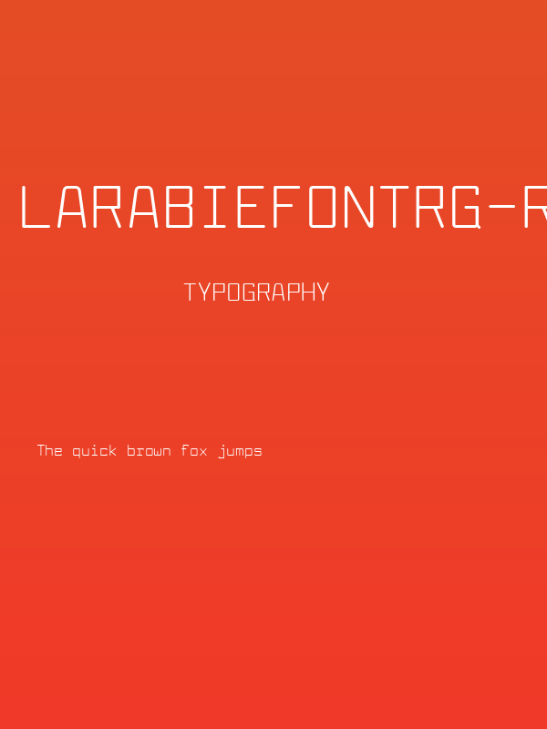 LarabiefontRg-Regular Poster