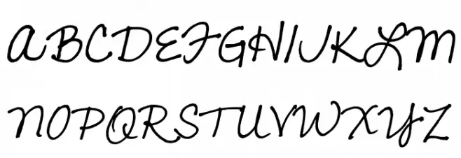 Lara's Letters フォント 大文字