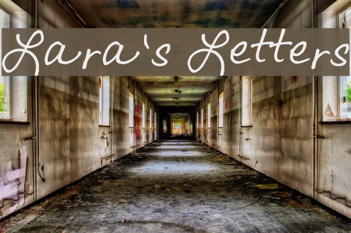 Lara's Letters Font examples