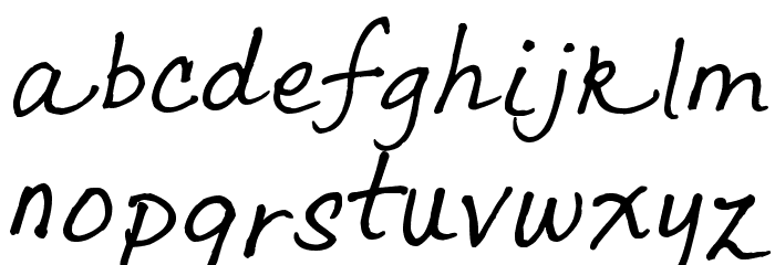 Lara's Letters Font LOWERCASE