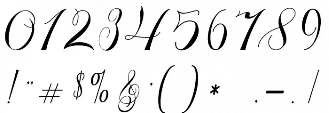 Larasati Regular Font OTHER CHARS