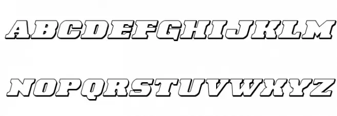 Laredo Trail 3D Italic Caratteri MINUSCOLO