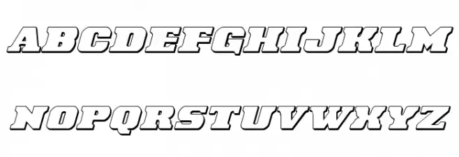 Laredo Trail 3D Italic फ़ॉन्ट अपरकेस