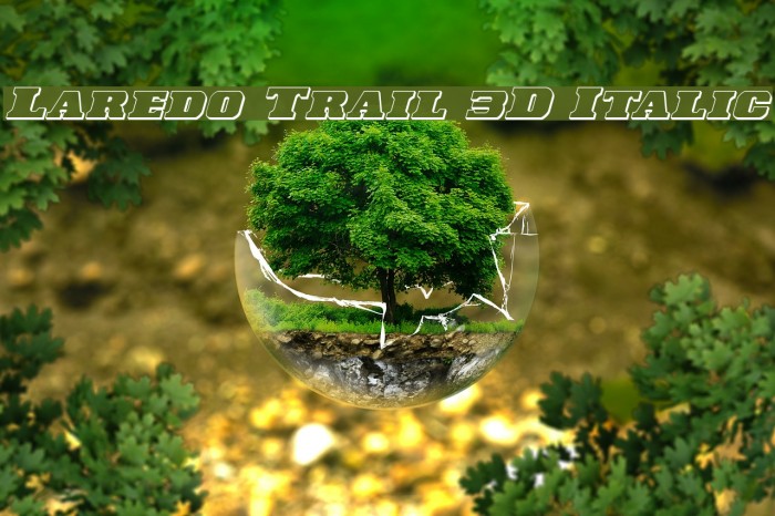 Laredo Trail 3D Italic Font examples