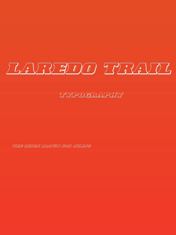 Laredo Trail 3D Italic Poster